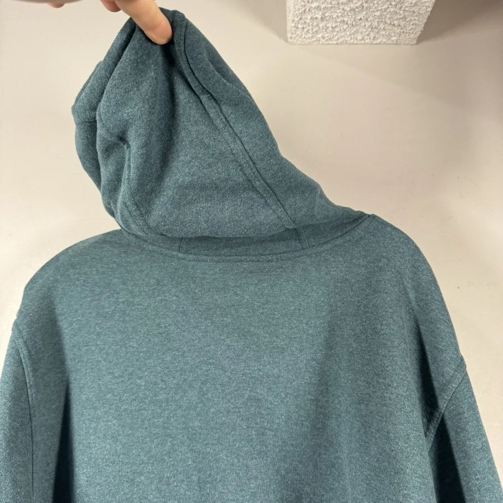 The North Face Half Dome Teal Green & Neon Hoodie Pullover Mens Sz XXL